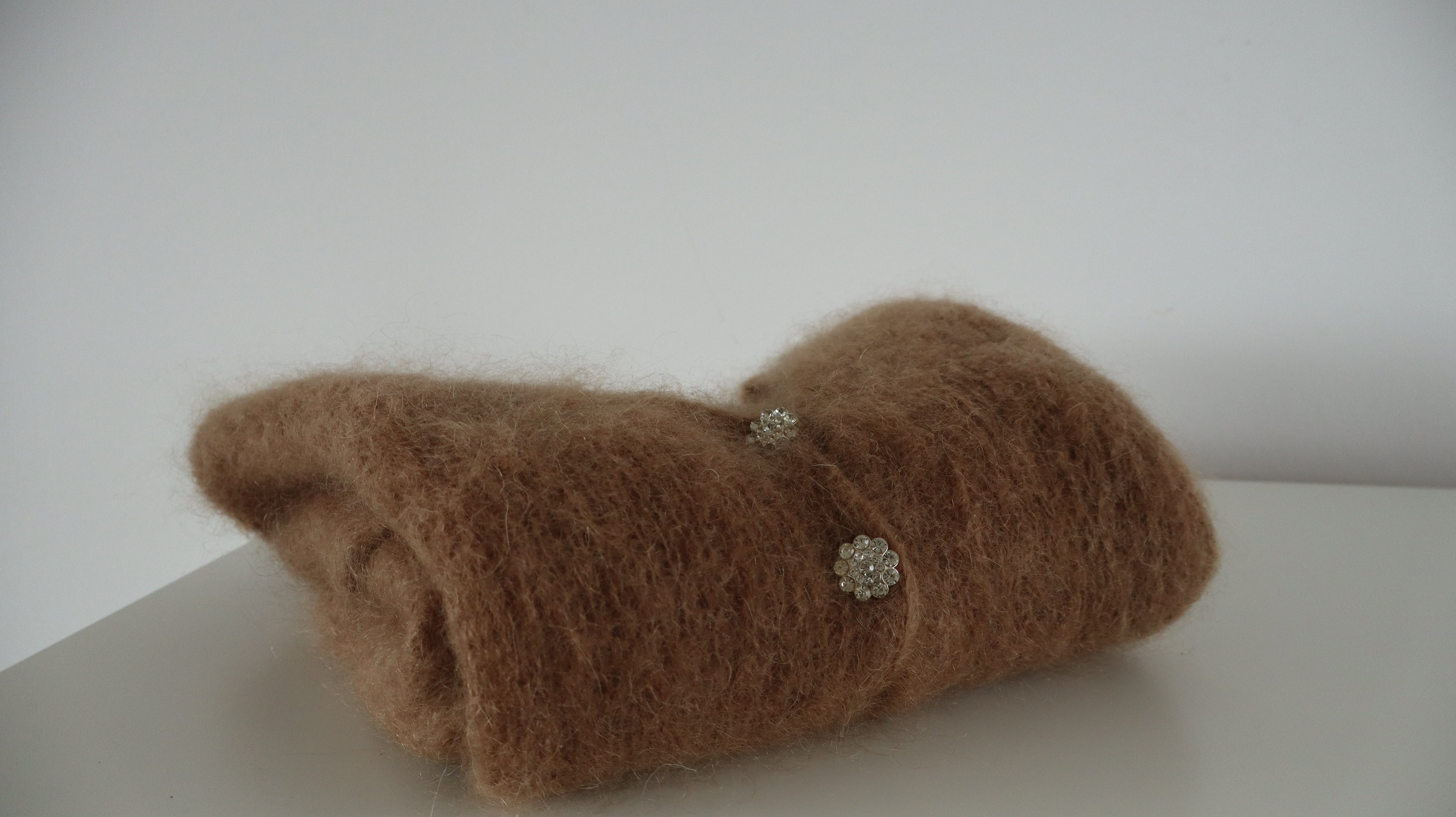 Luxury Mohair Cardigan with crystal buttons – Made in Italy