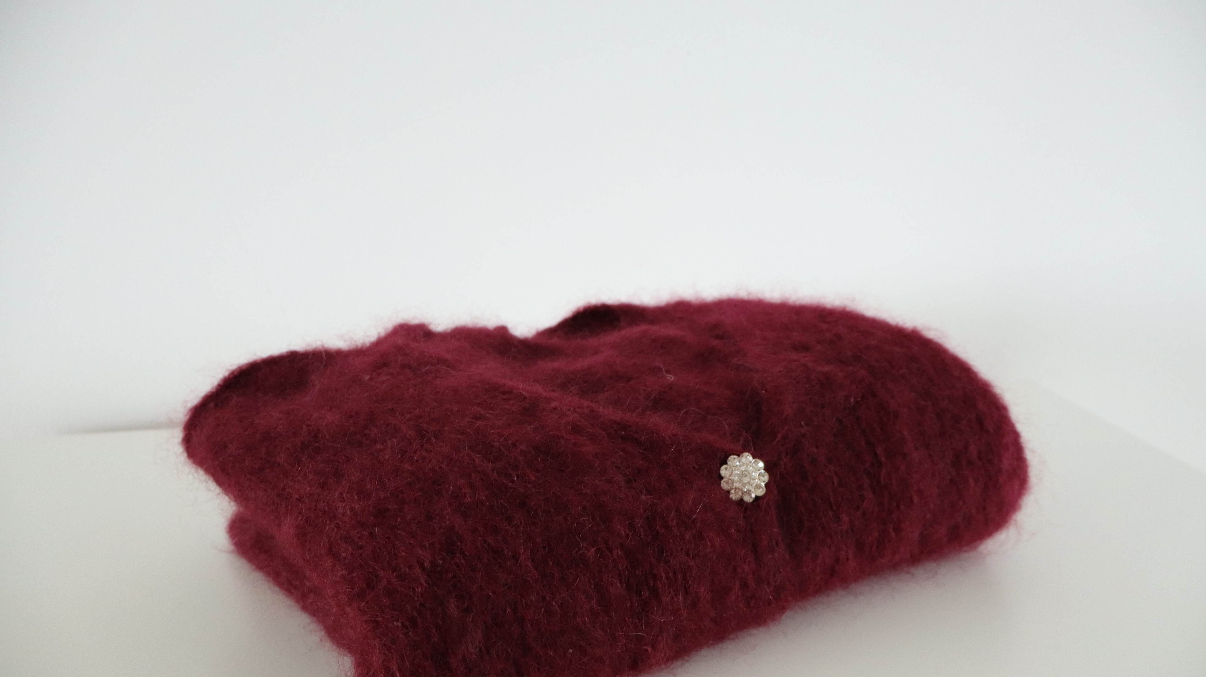 Luxury Mohair Cardigan with crystal buttons – Made in Italy