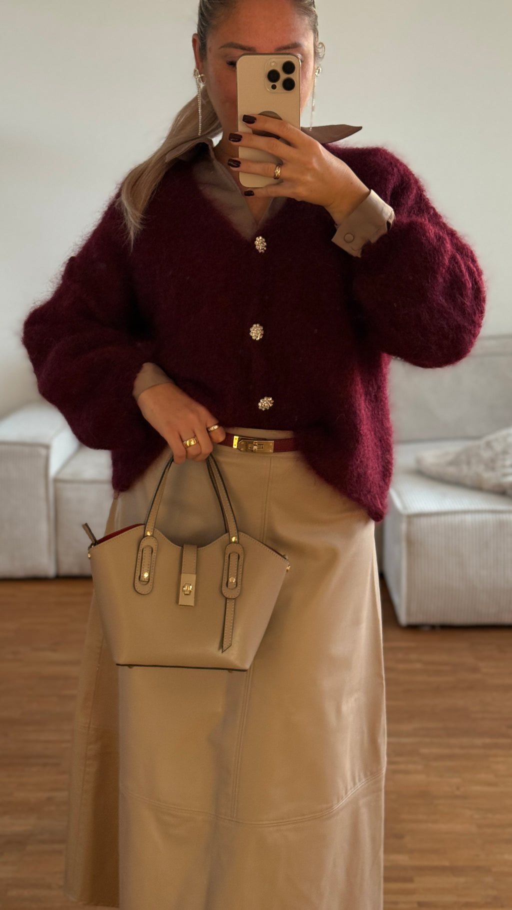 Luxury Mohair Cardigan with crystal buttons – Made in Italy